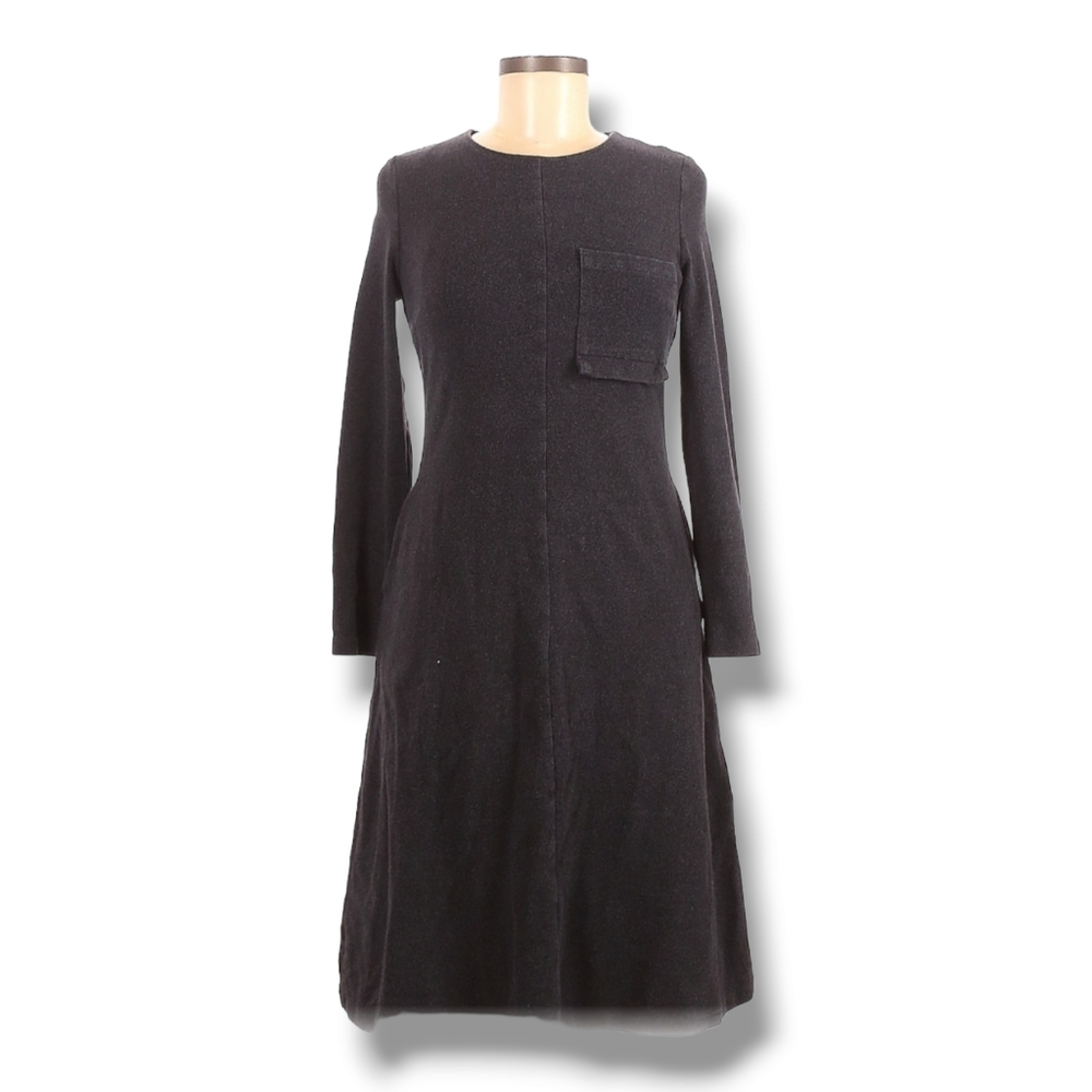 Roeyshouse A-Line Dress Size M Gray Long Sleeve Modest Minimalist Lagenlook‎